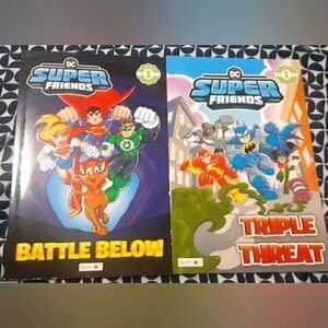 DC Super Friends Battle Below and Triple Threat Kids Books